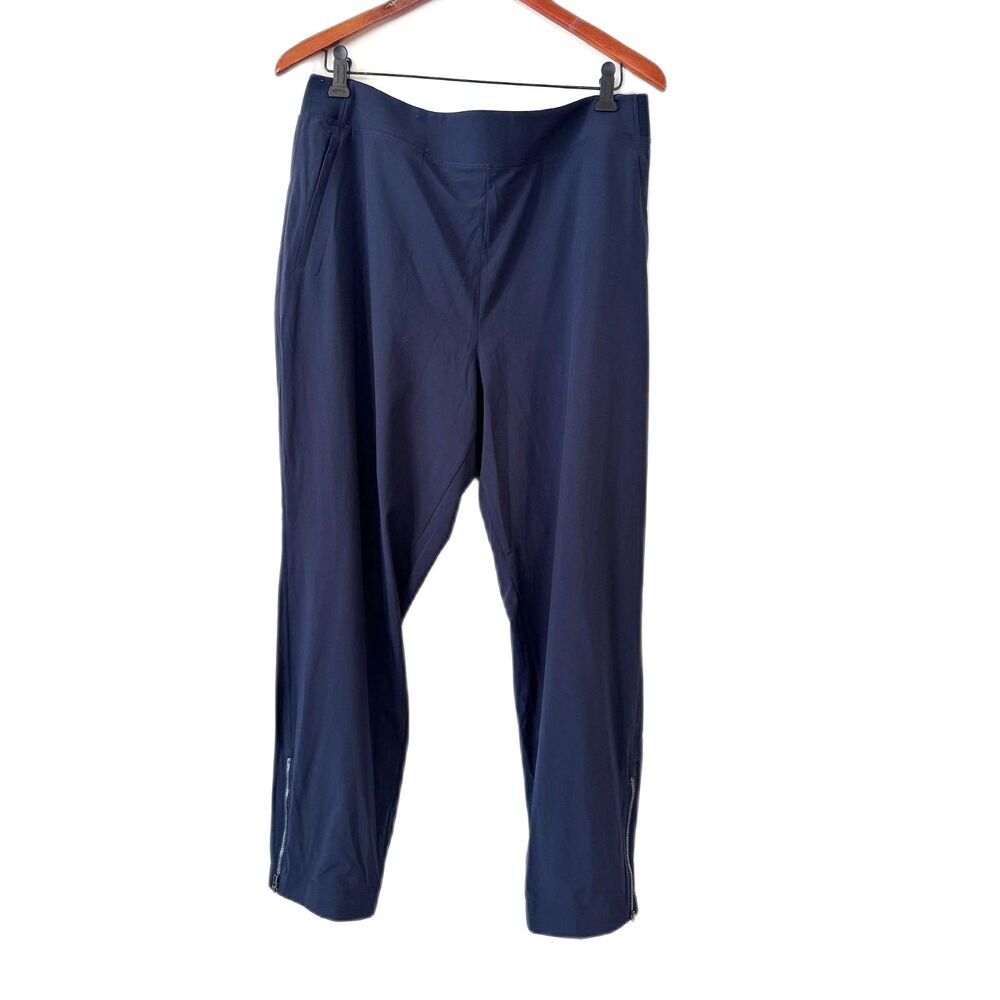 Athleta Brooklyn Heights High Rise Jogger 16 Navy Blue NWT Ankle Zip 533443